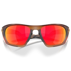 Óculos de Sol Oakley Lateralis Matte Dark Amber Prizm Ruby - Unissex - Foto 7