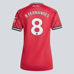 Camisa Manchester United I 2026 Adidas 8 B. Fernandes Feminino - Foto 1