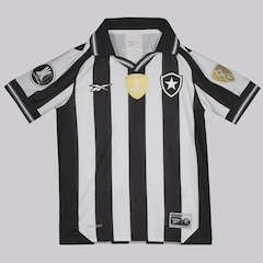 Camisa do Botafogo I 2025 Reebok Campeão Libertadores 2024 Infantil - Foto 1