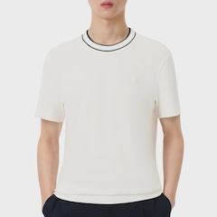 Camiseta Lacoste Piqué com Gola Listrada Masculina - Foto 1