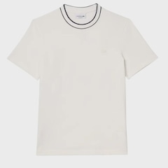 Camiseta Lacoste Piqué com Gola Listrada Masculina - Foto 4