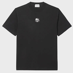 Camiseta Lacoste com Estampa Assinada Noir Unissex - Foto 1
