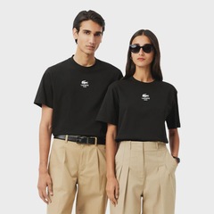 Camiseta Lacoste com Estampa Assinada Noir Unissex - Foto 4