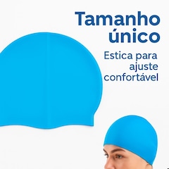 Touca de Natação Silicone Big Alta Elasticidade Adulto - Foto 2