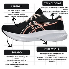 Kit Tênis Feminino Asics Gel-Excite 11 + Meia - Foto 4