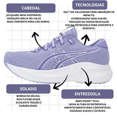 Kit Tênis Feminino Asics Gel-Excite 11 + Meia - Foto 4