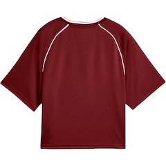 Blusa Cropped Puma Ess Relaxed Football Ruby Shimmer Feminina - Foto 2
