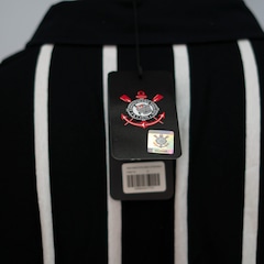 Camisa Corinthians Polo Símbolo Bordado Japão Listrado Coimbra Masculino - Foto 5