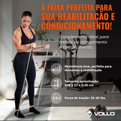 Kit Faixas Elásticas 3 Intensidades + Super Band Leve Vollo - Foto 5