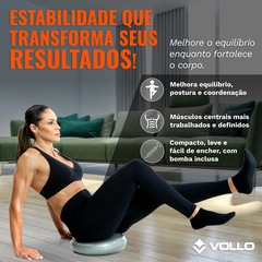 Kit Acessórios Pilates Vollo Disco + Bola Feijão + Overball - Foto 4