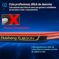 Kit Tênis de Mesa Hueison 1 Raq 5 Estrela e 1 Capa - Foto 5