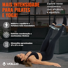 Kit Acessórios de Pilates Vollo Bloco + Anel + Fita + Tapete - Foto 2