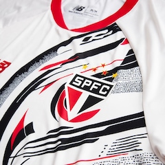 Camisa Pré-jogo do São Paulo 25 New Balance Masculina - Foto 4