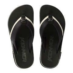 Chinelo Kenner Kivah Colors Masculino - Preto e Branco - Foto 1