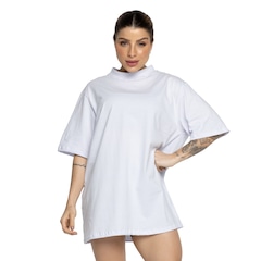 Blusa Vekyo Gola Alta Oversized Feminina - Foto 1