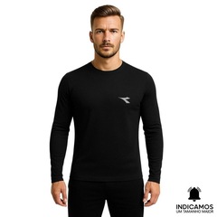 Camisa Diadora ML Small Logo EXC Masculina - Foto 1