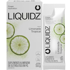 Eletrólitos LIQUIDZ® Zero Açúcares - Sabor Limonada Tropical - Kit 1 Caixa c/ 6 sachês - Foto 1