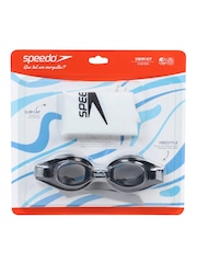 Kit Speedo Óculos e Touca Silicone Natação Swin Freestyle - Foto 4