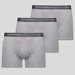 Kit 3 Cuecas Lupo Boxer com Elastano Masculina - Foto 1