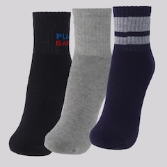 Kit 3 Pares de Meia Selene Cano Curto Infantil - Foto 1