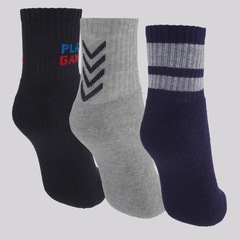 Kit 3 Pares de Meia Selene Cano Curto Infantil - Foto 2