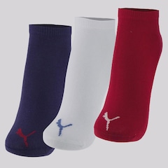 Kit 3 Pares de Meia Puma Sapatilha Unissex - Foto 1