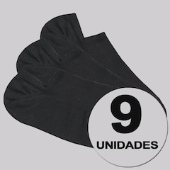 Kit 9 Pares Meia Selene Sapatilha Invisível Unissex - Foto 1