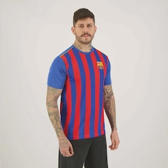 Camisa Barcelona Listrada 10 Lamine Yamal Masculina - Foto 3