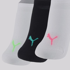 Kit 3 Pares de Meia Puma Sapatilha Invisível Feminina - Foto 3