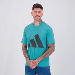 Camiseta adidas Essentials II Logo Verde Masculina - Foto 3