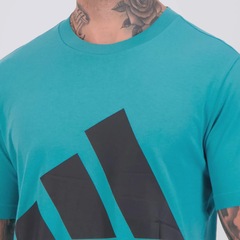 Camiseta adidas Essentials II Logo Verde Masculina - Foto 5
