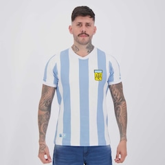 Camisa Argentina Retrô 1978 Listrada Masculina - Foto 1