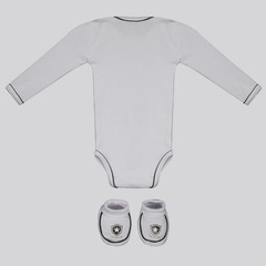 Kit Body Longo Calça e Pantufa Infantil Botafogo - Foto 2