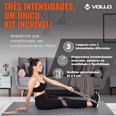 Kit Super Band Leve + 3 Mini Bands + Extensor Médio Vollo - Foto 5