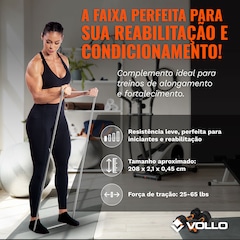 Kit Super Band Leve + 3 Mini Bands + Extensor Médio Vollo - Foto 6
