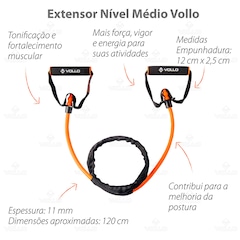 Kit Super Band Leve + 3 Mini Bands + Extensor Médio Vollo - Foto 7
