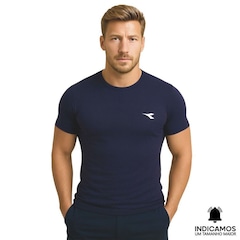 Camiseta Térmica Diadora Manga Curta Small Logo Masculina - Foto 1