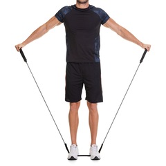 Kit Extensor Super Band Médio + Extensor Elástico Forte Vollo - Foto 3