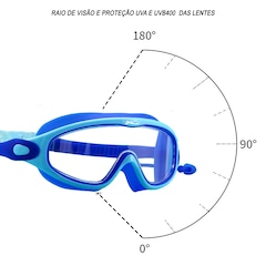 Máscara de Natação Gold Sports Panoramic Vision Infantil 10.0 High Definition - Foto 2