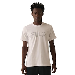 Camiseta Fila Regular Letter Outline Masculino - Foto 1