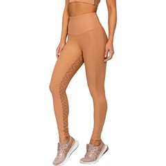 Calça Legging Run More Barriga Zero Monograma Feminina - Foto 3