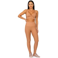 Calça Legging Run More Barriga Zero Monograma Feminina - Foto 4