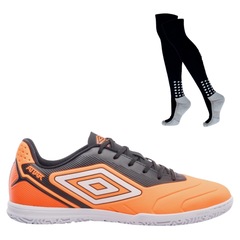 Chuteira Futsal Adulto Umbro Attak III + ! Par de Meião - Foto 1