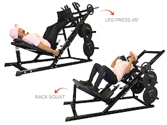 Agachamento Hack Leg Press Yangfit Máquina Articulada 2 em 1 - Foto 4