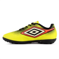 Kit Chuteira Society Infantil Umbro Cannon Jr + Caneleira - Foto 2