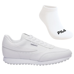 Kit Tênis Feminino Fila Renno Classic Sl + Meia - Foto 1