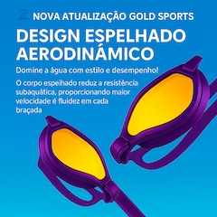 Óculos de Natação Gold Sports Golden Style 10.0 Hign Definition - Foto 2