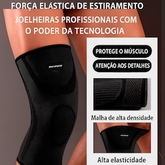 Joelheira de Compressão Gold Sports Elástica Estabilidade e Fortalecimento - Foto 4