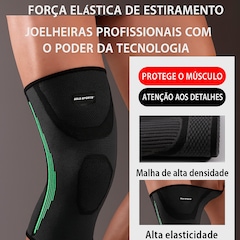 Joelheira de Compressão Gold Sports Elástica Estabilidade e Fortalecimento - Foto 3