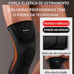 Joelheira de Compressão Gold Sports Elástica Estabilidade e Fortalecimento - Foto 3